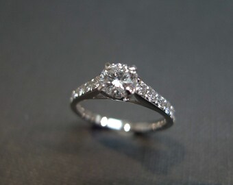 Diamond Engagement Ring / Engagement Ring / Wedding Ring / 0.40ct Diamond Ring / Diamond wedding ring / Promise Ring in 18K White Gold