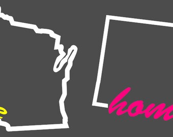 Home Decal - Wisconsin, Wyoming