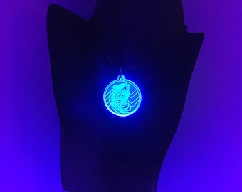 Aquarius Black Light Reactive Zodiac Pendants