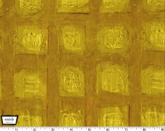 SALE - Edges Box - Mustard by Laura Gunn Cotton Print Fabric from Michael Miller