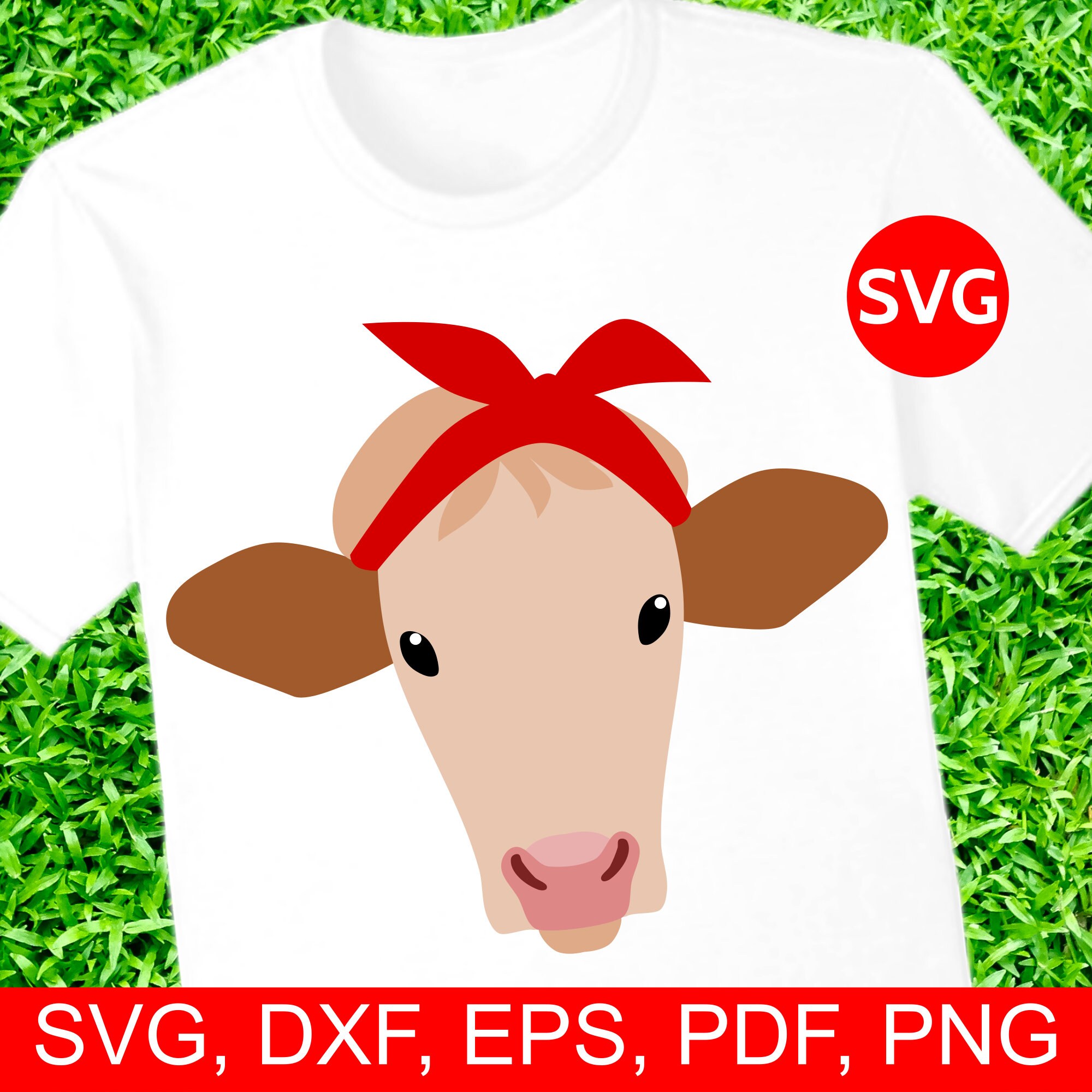 Download Heifer cow with bandana SVG file for Cricut & Silhouette