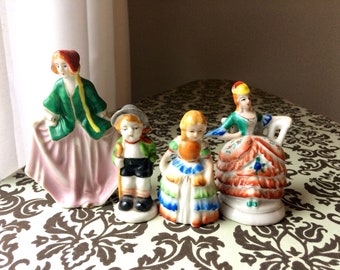 4 Occupied Japan Porcelain Figurines