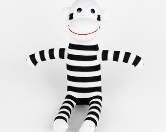 Get Weill New Year's Gift Handmade Sock Monkey Stuffed Animal Doll Baby Toys
