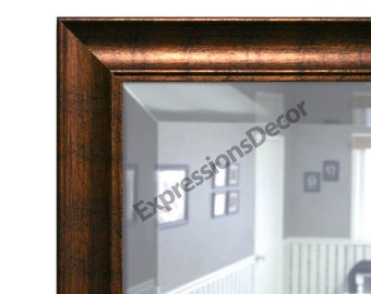 Custom Aquatic Copper Beveled Wall Mirror - FREE SHIPPING