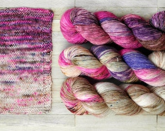 Hand Dyed Sock Yarn Superwash Merino - Single Merino Wool - Speckled yarn merino - Yarntoyou - SKINNY MERINO - Sweet Collection