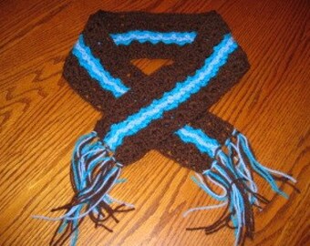 Brown and Blue Scarf - small size