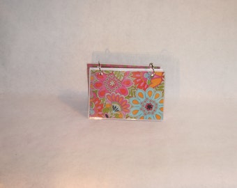 Index Card Binder 4 x 6, Index Card Holder, Personalized Flashcard Holder, Recipe Book, Laminated Note Card Binder, Blank Journal