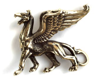 Griffin figurine Griffin pendant Griffin statuette Gryphon pendant Gryphon jewelry Pendant necklace Mythology Griffin necklace Statuette