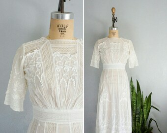 edwardian Amour Eternel cotton dress | vintage edwardian dress | 1910s cotton dress