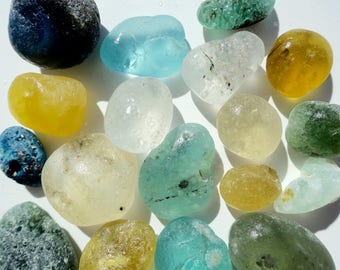 English sea glass - textured/bonfire type glass