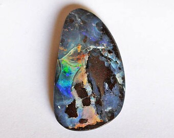 Amazing Multi Color Boulder Opal Cabochon from Australia, Jewelry Making, Loose Semi Precious, Stone For Pendant, Solid Polished, FS-35
