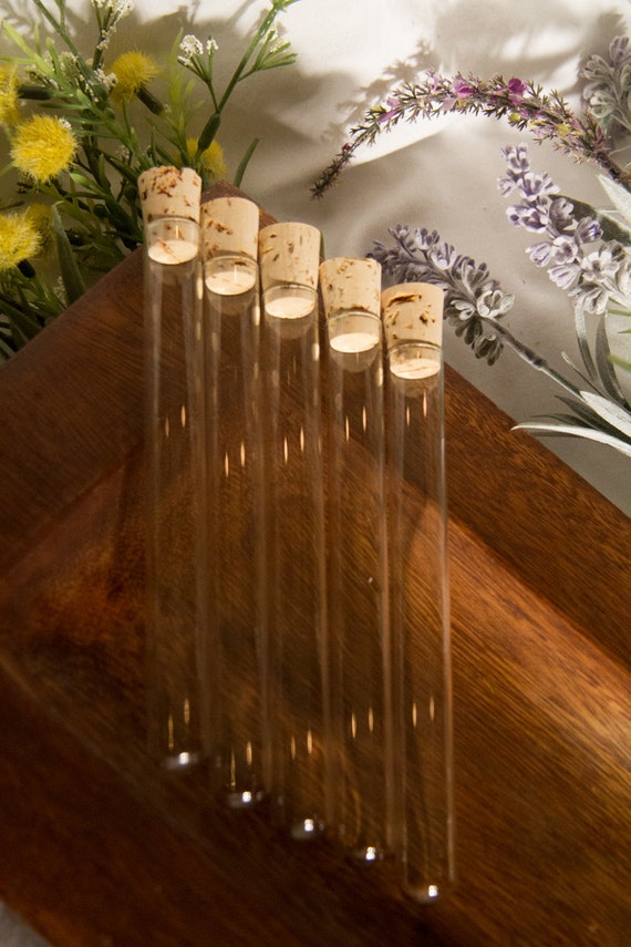 100 glass test tubes with corks