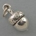 Small Sterling Silver Charm Pendant Solid ACORN Garden Oak Tree 1771