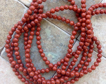 Red jasper round beads
