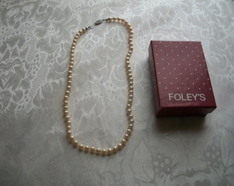 Vingage, Knotted Ivory Pearl Necklace, by Nana's Vintage Shop