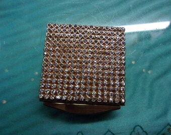 Rhinestone Powder Mirror Compact