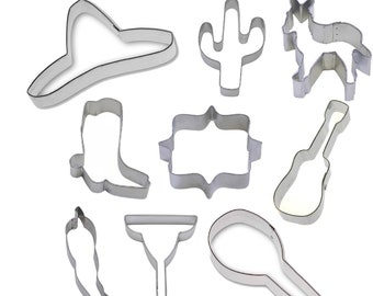 9 Piece Fiesta Pinata Cookie Cutter Set Mexican Cinco de Mayo