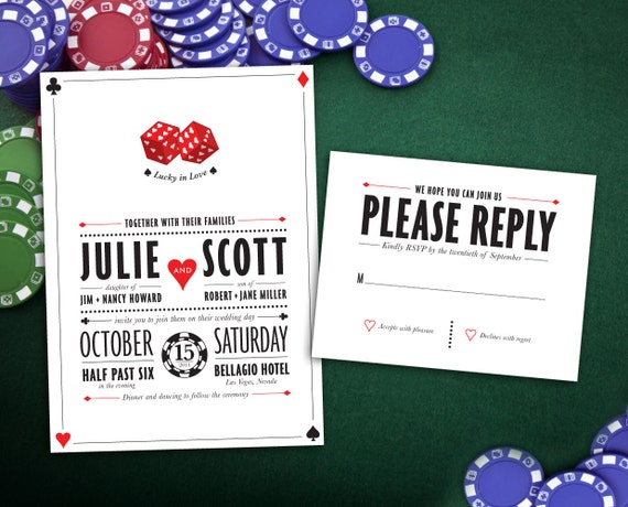 Vegas Wedding Invitation Template 10