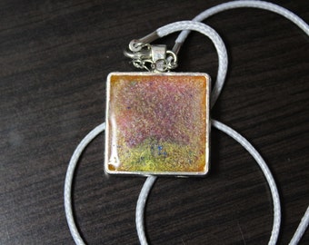 Resin Filled Square Pendant