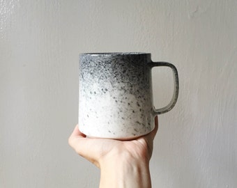 NEW! The Danish Mug in Appaloosa | Modern Ceramic Vase | Danish Design | Scandinavian | Grey and White | Ombre | Modern | Horses