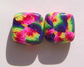 Replenish Your Soul Handmade Artisan Polymer Clay Bead Pair