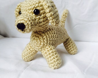 Yellow Lab Dog Stuffed Animal Crochet