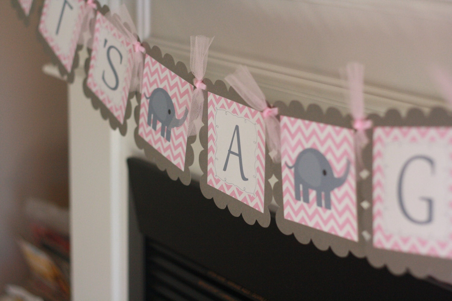Pink And Gray Chevron Baby Shower Decorations Pink And Grey