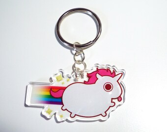 Treats the Unicorn Rainbow Boost Keychain