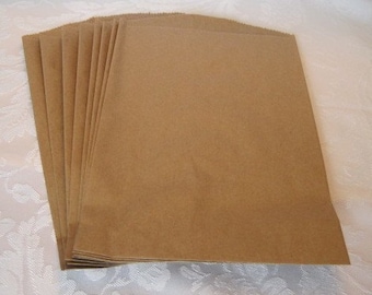 100 Kraft Paper Bags, Brown Paper Bags, Gift Bags, Candy Bags, Large Paper Bags, Retail Bags, Merchandise Bags 8.5x11