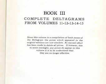 The Deltagram Book 3; a reprint of the Deltagram magazine Volumes 11 through 15: 1941 to 1945
