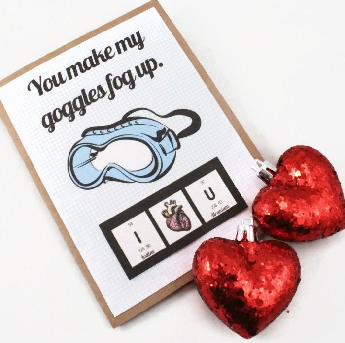 Valentines Day Science Card for Him/Her Funny Valentine Gift I