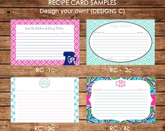 personalized recipe card