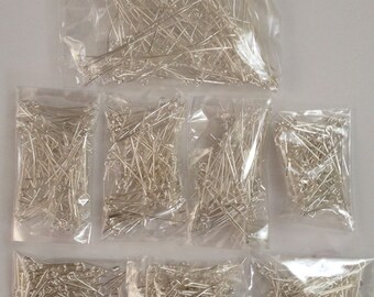 700 pcs 7 sizes Silver Plated Eye Pins Jewelry 16 mm 18 mm 20 mm 22 mm 26 mm 28 mm 30 mm Making Supplies Tools#36