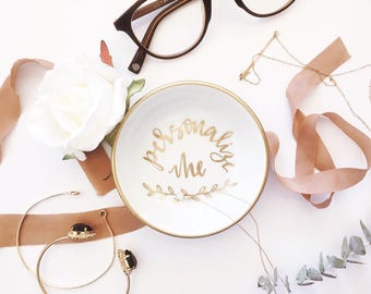 Personalized Ring Dish, Jewelry Dish, Trinket Dish, Wedding Ring Dish