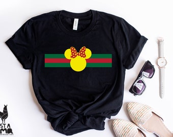 Minnie Mouse shirt, Gucci shirt, Minnie head shirt, Minnie shirt, Ears shirt, Matching Disney, Disney trip, Disney vacation, Disneyland