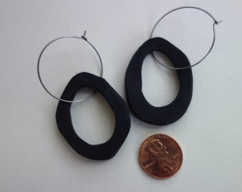 Ceramic Earrings - Black shapes - variety