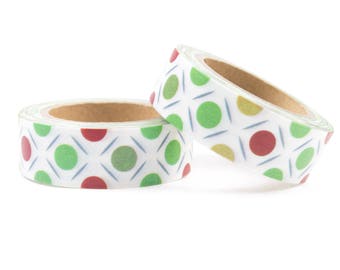 White washi tape with dots