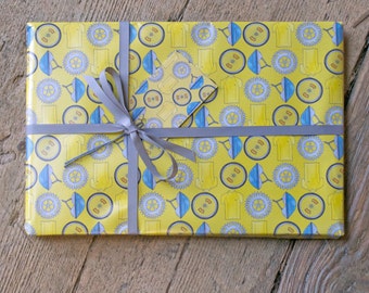 Cycling Wrapping Paper - cycling giftwrap - bike wrapping paper - gift for cyclist - bicycle wrapping paper - bike gift wrap