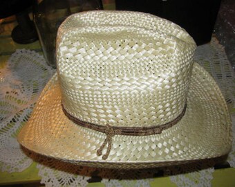 Resistol Straw Cowboy Hat Size 7 Perfect for Summer Free USA Shipping and Tracking is Included in the Price