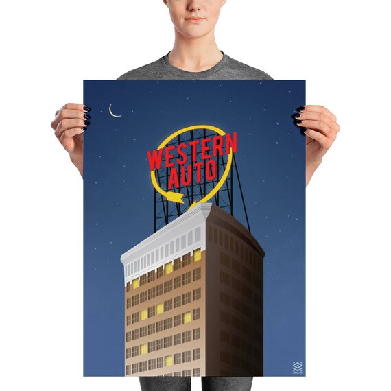 Western Auto Matte Litho Print