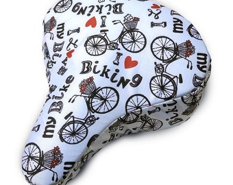 I Love My Bike Cushy Bicycle Seat/Saddle Cover