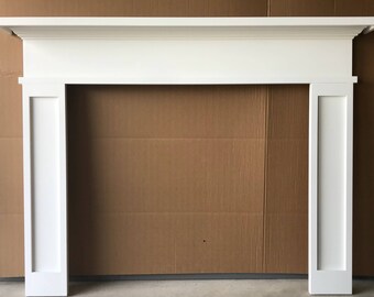 READY TO SHIP Primed Fireplace Mantel White 1014-