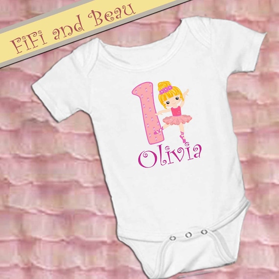 Personalized Ballerina Birthday Outfit Number has ballet