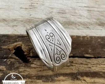 Silver Spoon Ring - Moderne Spoon Ring - Vintage Spoon Ring - Spoon Jewelry - Silverware Jewelry - Gift for Her - Deco Spoon Rings