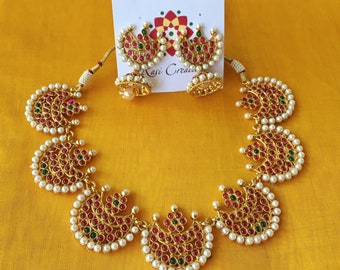 Kemp choker Necklace, Gold Polish Necklace, Indian ethnic Jewelry, Indian jewelry,