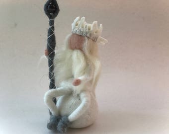 King Winter.Waldorf. Hand-felted. Needle felted.Waldorf