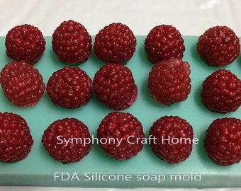 Raspberries silicone mold,fruit mold, berries silicone mold, silicone soap mold, raspberry mold, berry embed mold