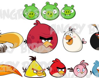 Angry Birds SVG Electronic cutting files for Cricut Design Space - Silhouette Studio - SCAL