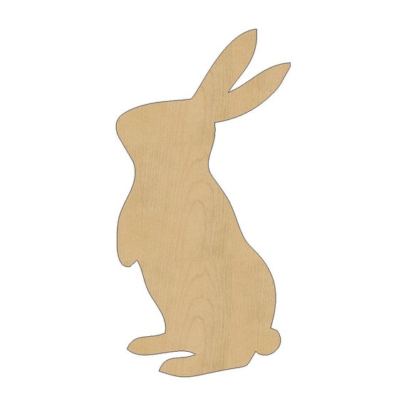 Bunny Rabbit Cutout Shape Laser Cut Unfinished Wood Shapes