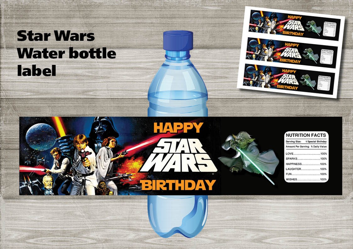 Instand DL Star Wars Water Bottle Label Printable